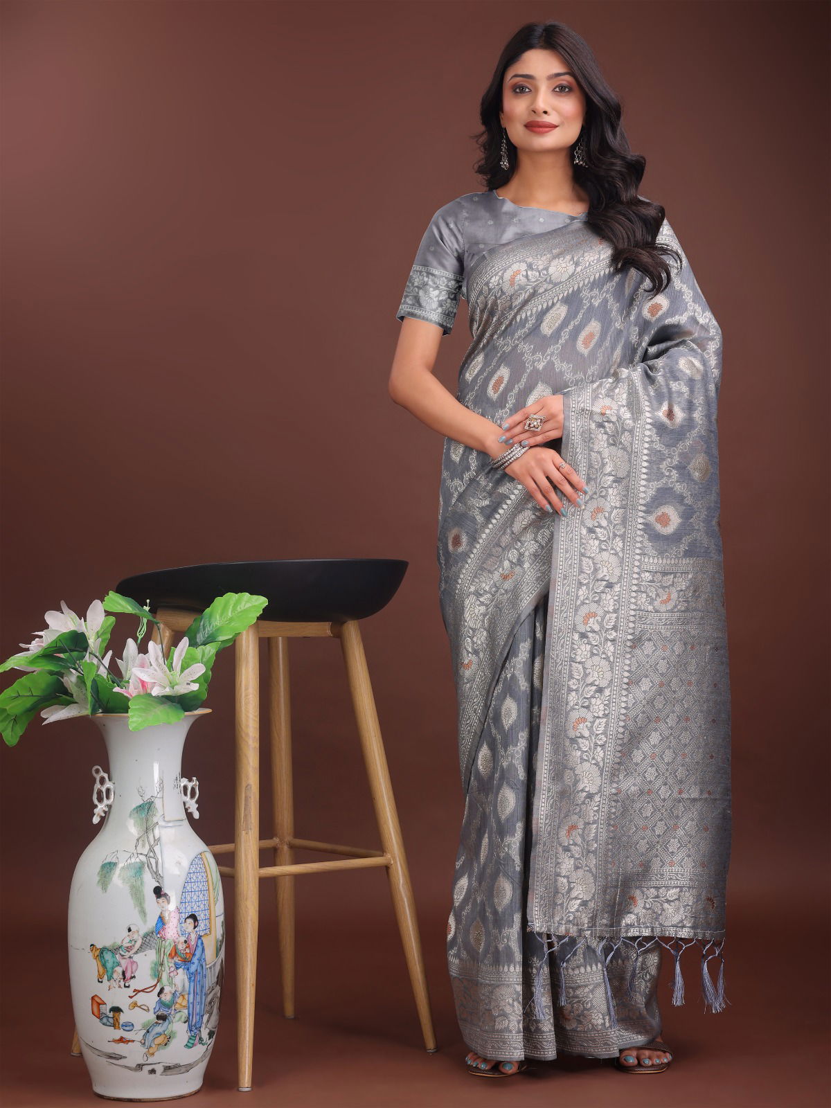 Zarista By Astita Linen Cotton Wedding Wear Saree Wholesale Market In Surat